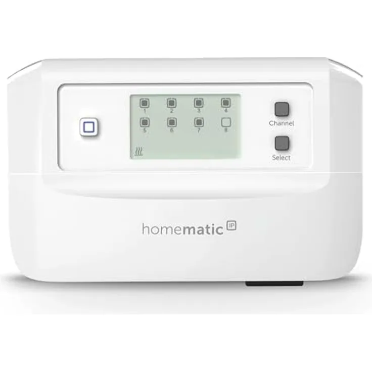 HomeMatic IP Fußbodenheizungscontroller 8 Kanäle, motorisch, digitale Steuerung mit App-Funktion, energiesparend, 161656A0