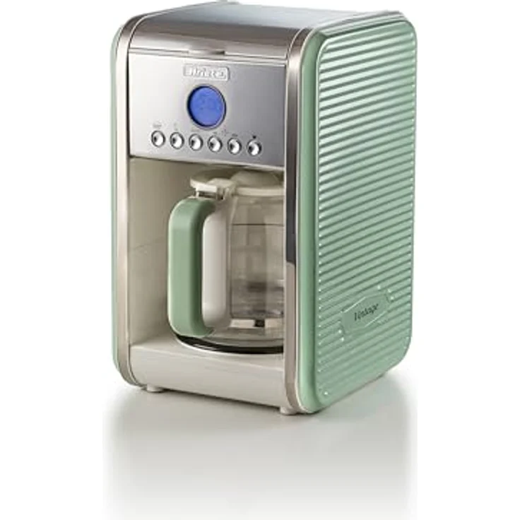 Ariete 1342-04-green 1342 1342GR 12-Tassen-Kaffeemaschine Vintage, 2000 W, grün, Edelstahl, rostfrei – Bild 2