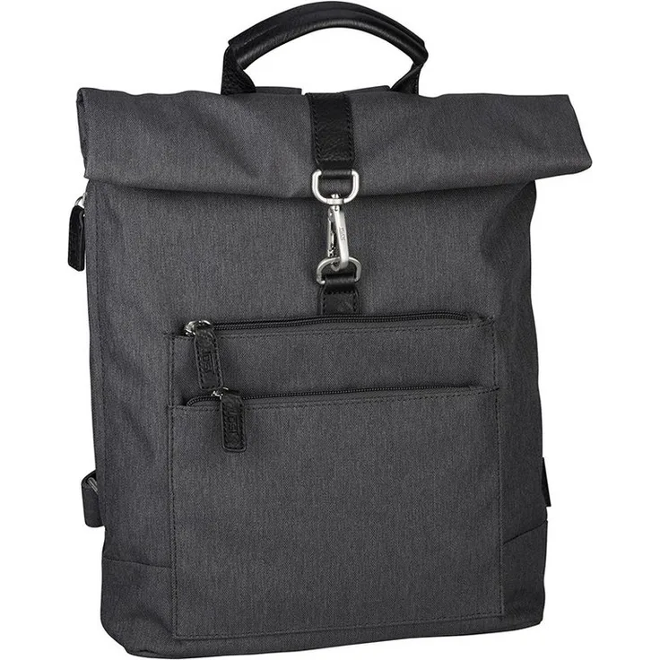Jost Daypack BERGEN Kurierrucksack S, Leichter wasserabweisender Nylon/Polyester Rucksack, 10l, Schwarz
