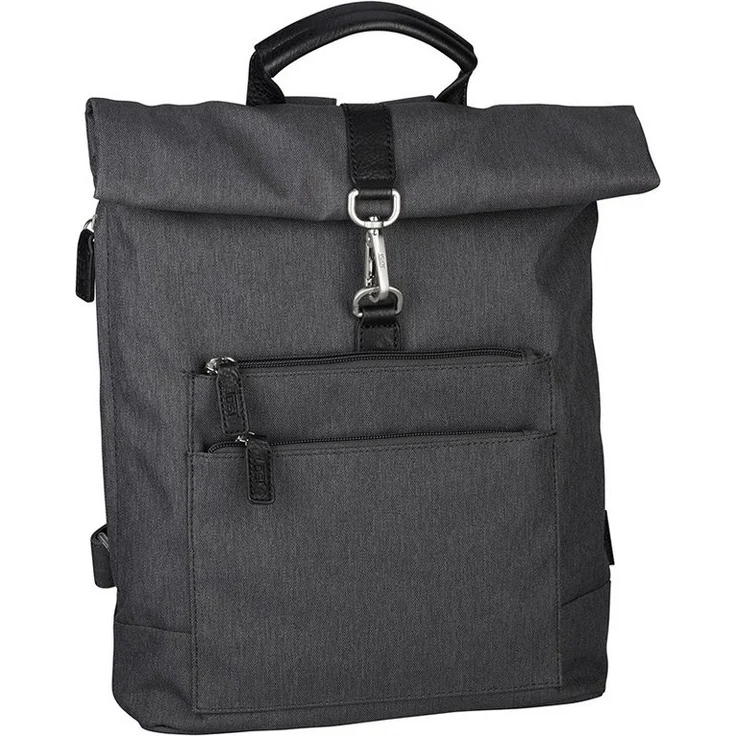 Jost Daypack BERGEN Kurierrucksack S, Leichter wasserabweisender Nylon/Polyester Rucksack, 10l, Schwarz – Bild 1