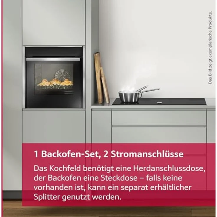Neff BX18IB Set Backofen B1DCA0AK0 + Induktionskochfeld T58SHF1L0, Schwarz, 71 l Nutzinhalt, 5 Beheizungsarten, Twist Touch®-Steuerung, 4 Kochzonen – Bild 11