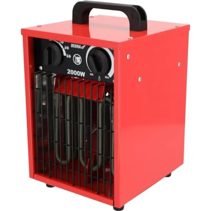 Dedra Elektrische Heizung DED9920, Tragbarer Elektroheizer mit 2000W Leistung, Metallgehäuse, Weiß – Bild 4