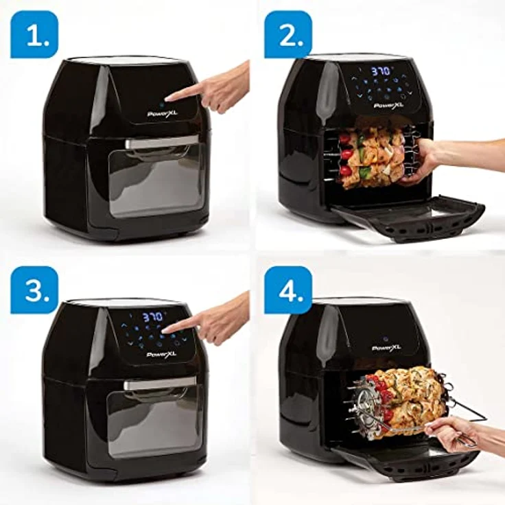 MediaShop Heißluftfritteuse M16439 Power AirFryer Multi-Function DeLuxe, 1800 W, Fassungsvermögen 9 kg – Bild 2