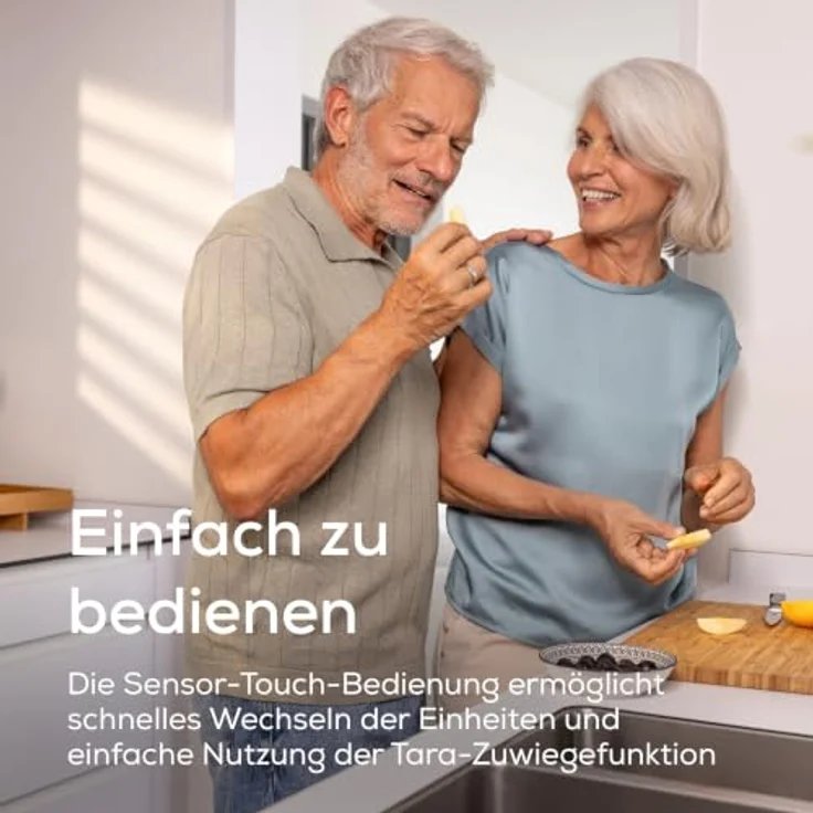 Beurer KS 19 Vintage digitale Küchenwaage, Tragkraft bis zu 5 kg, 1-g-genau, Sensor-Touch, ultraflach, Glasoberfläche, modernes Vintage-Design – Bild 3