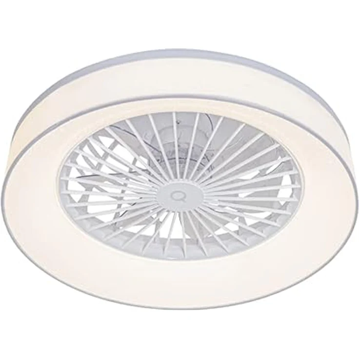 QAZQA Deckenventilator Emily, 47 cm, weiß, inkl. LED dimmbar mit Fernbedienung – Bild 8