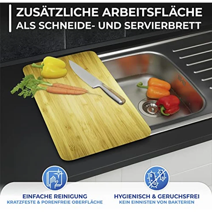 Wenko Herdabdeckplatte Universal Holz-Optik, 2er Set, für alle Herdarten – Bild 4