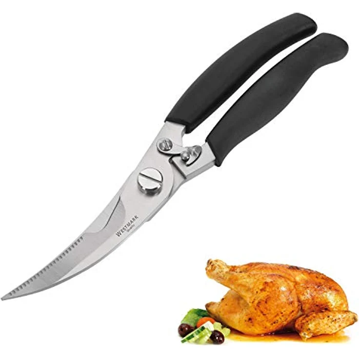Westmark Geflügelschere mit Innenfeder, Schneidklingenlänge: 6 cm, Rostfreier Edelstahl-Kunststoff, Silber-Schwarz, 13722280 – Bild 3
