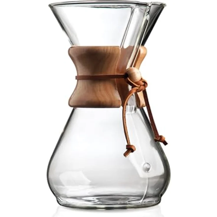 Chemex CM-10A Kaffee Zubereiter, Glas, 900 milliliters, Braun, Transparent – Bild 2