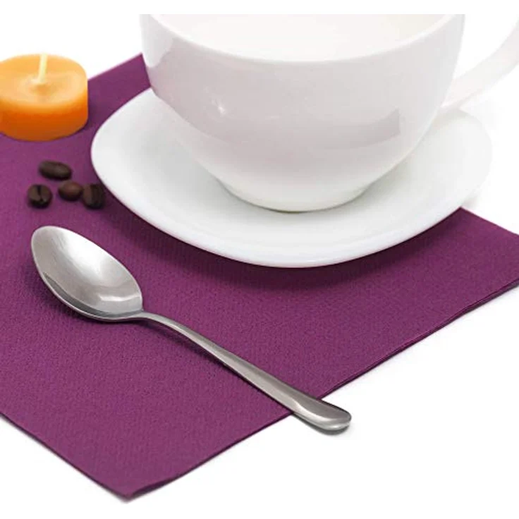 Papstar Servietten - Tissueservietten lila ''Royal Collection'' 40 x 40 cm, 1-4-Falz, für Gastronomie, Feste und Haushalt, #10820, 1 X 50er Pack – Bild 5