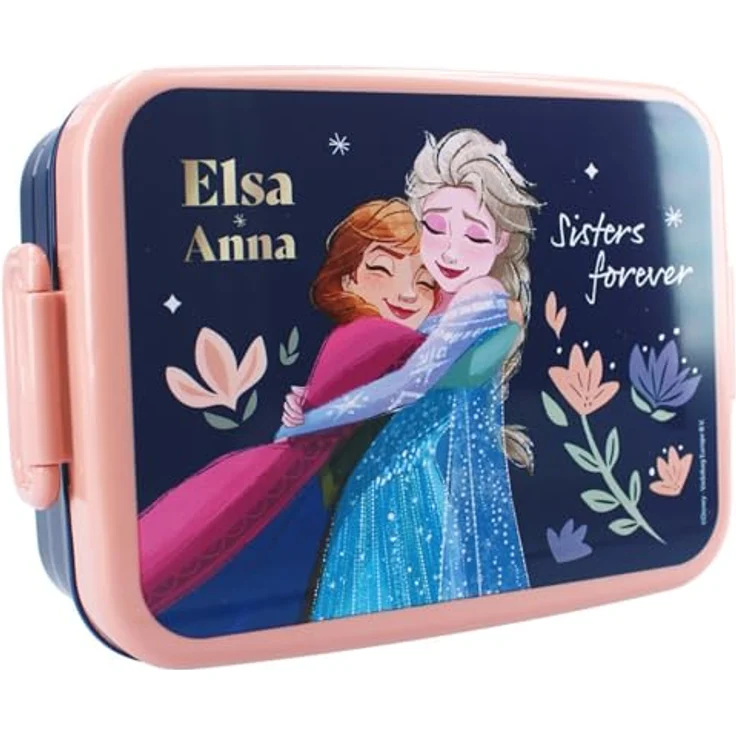 Vadobag Frozen Lunchbox - Sisters Forever, stylishe Brotdose für Geschwister, bunt – Bild 1