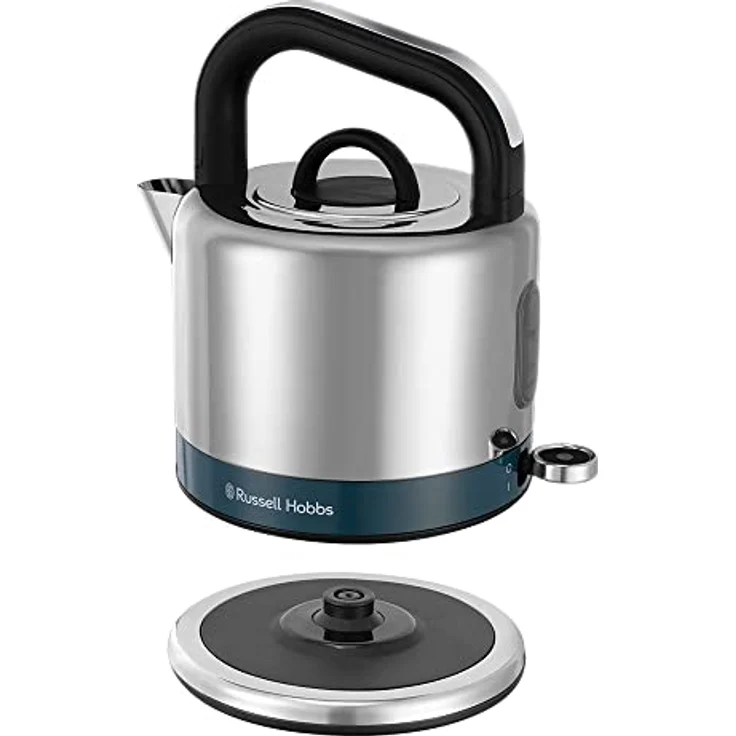 Russell Hobbs 26421-70 Distinctions Blue Wasserkocher, 1350 Watt, 1,5 Liter, Wasserstandsanzeige, Kalkfilter, kabellos, Schnellkochfunktion, blau, silber – Bild 6