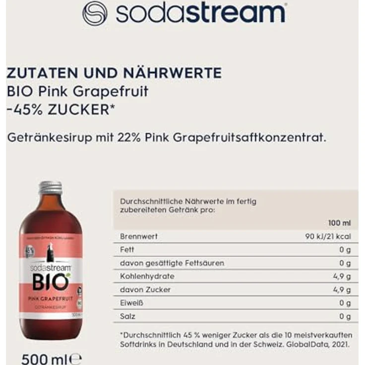 SodaStream Bio Sirup Pink Grapefruit 500 ml – Bild 3