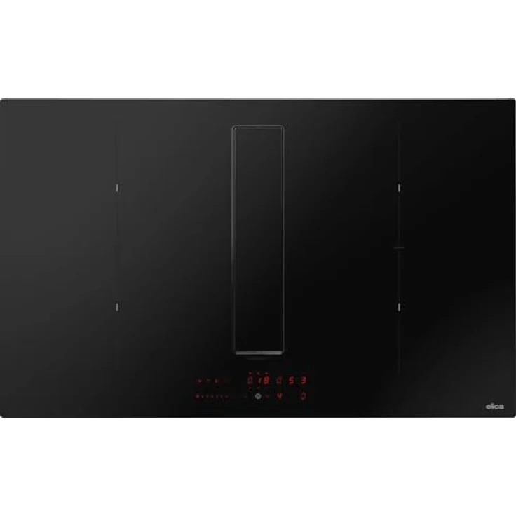 Elica NikolaTesla Fit XL Raw BR/A/83, Induktionskochfeld mit integriertem Dunstabzug, 620 m³/h Absaugleistung, schwarz matt, 83 cm – Bild 1