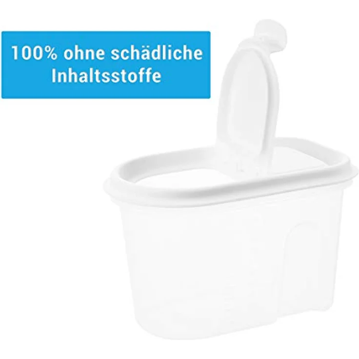Centi Lebensmittel Vorratsdosen Set, 6-teilig, transparente Klappdeckel, stapelbar, mikrowellengeeignet – Bild 3