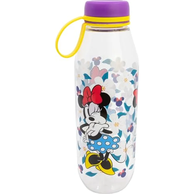 Disney Minnie Mouse Trinkflasche 650 ml, Mehrfarbig, Ecozen Wasserflasche für Schule, Sport und Ausflüge mit Trageschlaufe – Bild 3
