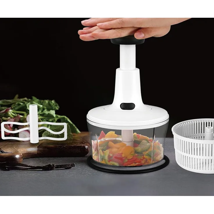 Faizee Home Chopmaster, Multifunktionales Gemüseschneider Set aus hochwertigem Kunststoff und rostfreiem Edelstahl, ergonomisches Design, spülmaschinenfest