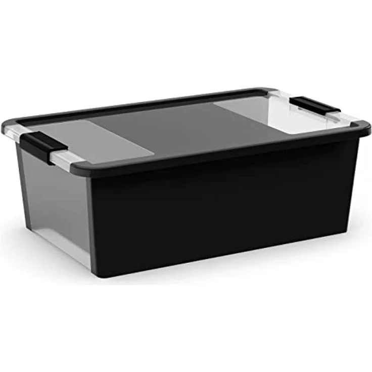 PROREGAL SuperSparSet 5x Mehrzweck Aufbewahrungsbehälter STORAGE, 26 Liter, robust, schwarz, HxBxT 19x55x35cm – Bild 1