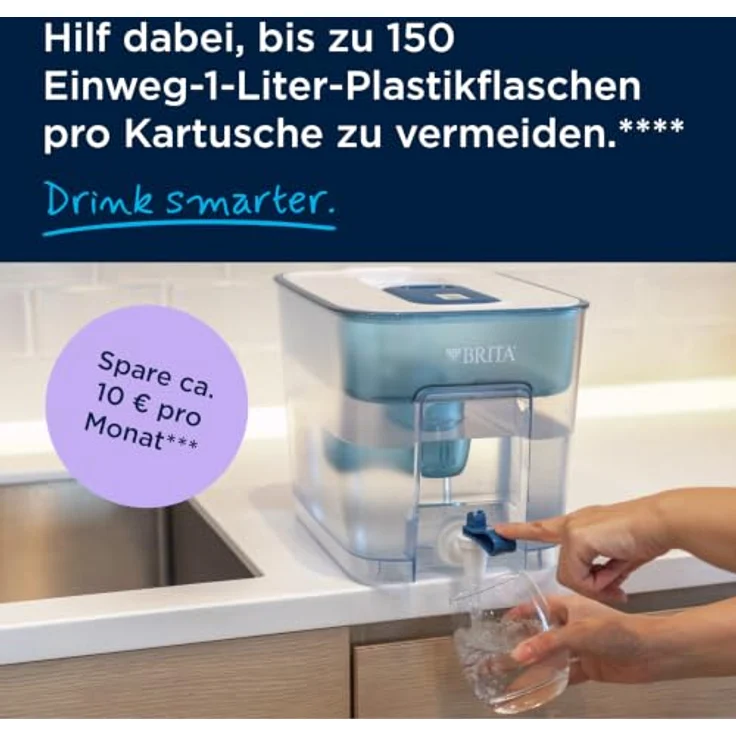 BRITA Wasserfilter-XXL-Tank MAXTRA Flow, transparent inklusive 4x Pure Performance Kartuschen – Bild 5