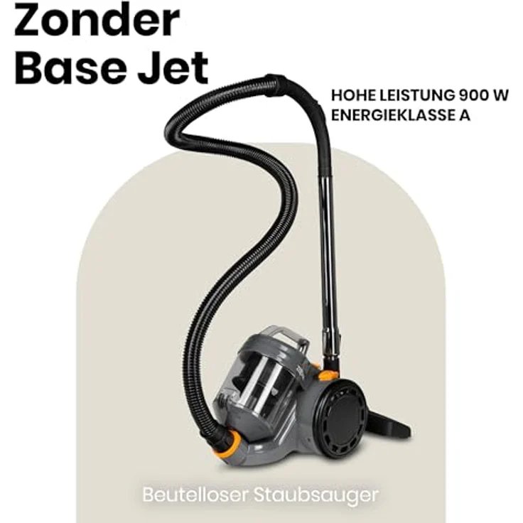 Zeegma Zonder Base Jet Staubsauger beutellos mit Set von Aufsätzen Zyklontechnologie PowerSuction Au – Bild 2