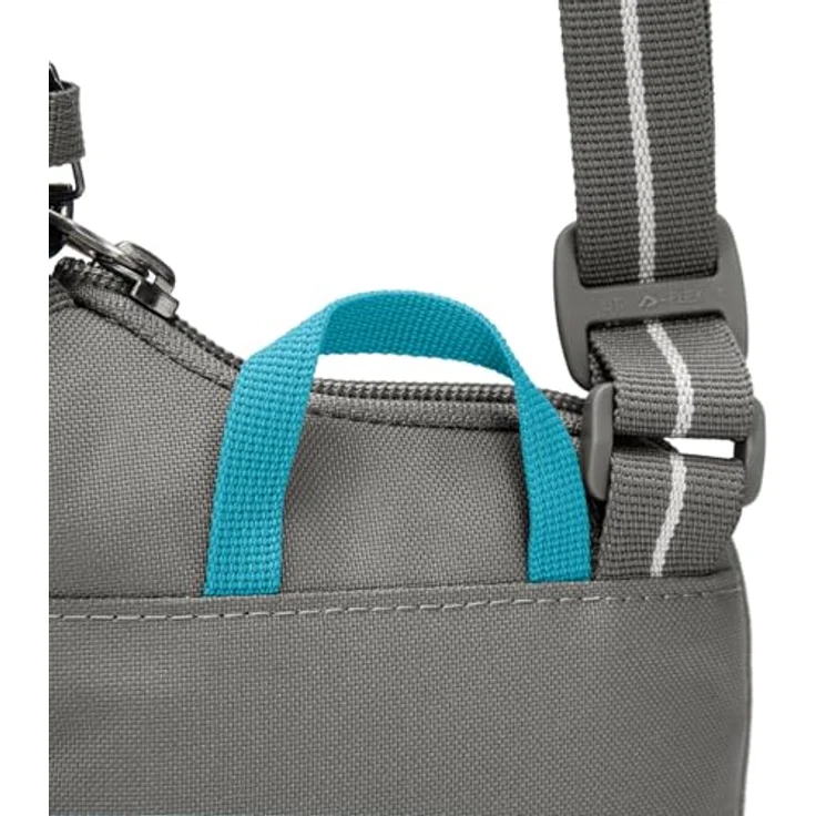 Pacsafe GO, anti-theft Tech Mini Bag Umhängetasche, RFID, 12 cm, grau, 100% Polyester – Bild 8