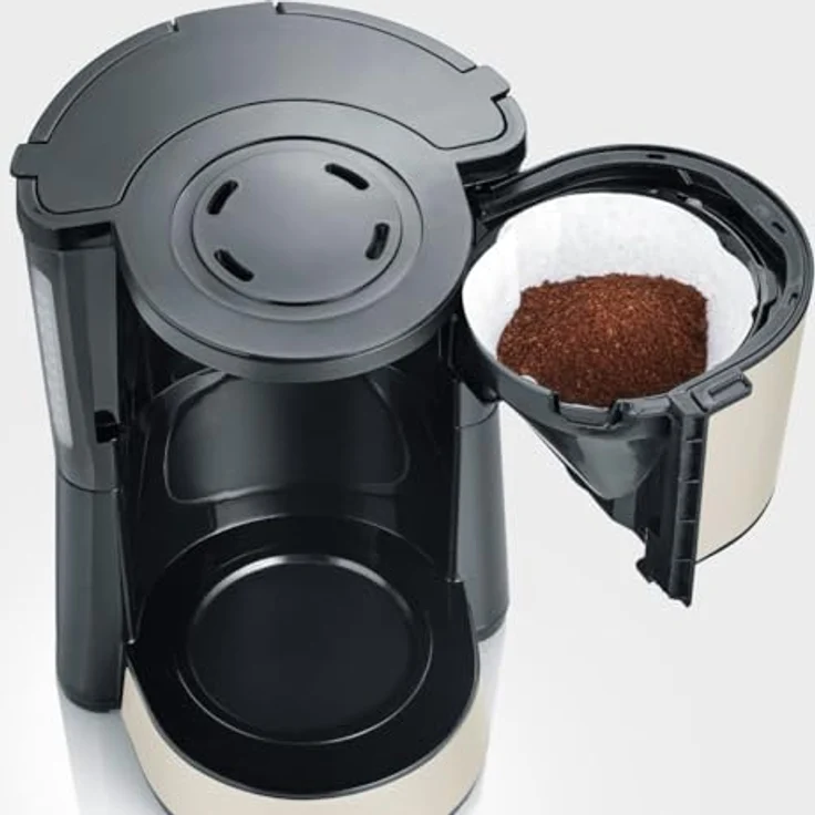 SEVERIN Kaffeeautomat Limited Edition KA 9575 Dusty Beige, Filterkaffeemaschine mit Edelstahlapplikationen und effizientem Heizelement bis 1.000 W – Bild 2