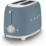 Smeg Toaster 2 Schlitz 2 Scheiben Toaster Kompakt Edelstahl SMEG Storm Blue matt, 950,00 W - 2 Extra Breite Toastschlitze, Automatische Zentrierung, 6 Röstgradstufen - Preisvergleich