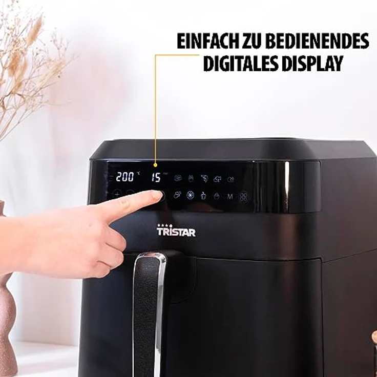 Tristar FR-6999 Digitale Heißluftfritteuse XXL – 6 L – 62,2% weniger Energieverbrauch – 1,5 kg Pommes frites – 10 Programme – Schwarz – Bild 5