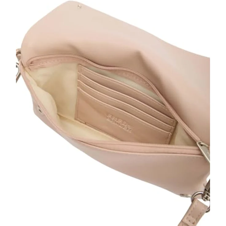 FredsBruder Weave Harmony Clutch, Handtasche aus Leder mit Reißverschluss, 22 cm, Grau, verstellbarem Trageriemen und Kreditkartenfächern – Bild 3
