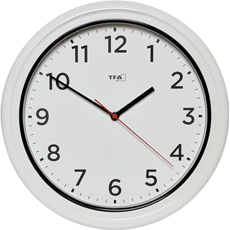 TFA Analoge Outdoor-Wanduhr, 30.50 cm, wetterfester Kunststoff, klare Ablesbarkeit, Betrieb mit AAA-Batterie – Bild 3