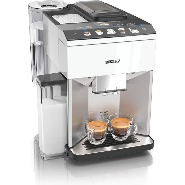 SIEMENS Kaffeevollautomat EQ.500 TQ507D02 in edelstahl, Kaffeemaschinen mit oneTouch DoubleCup und ceramDrive