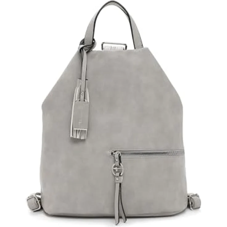 Tamaris Nele City Rucksack, 40 cm, grau, 100% Polyurethan, 35 x 17 x 40 cm – Bild 1