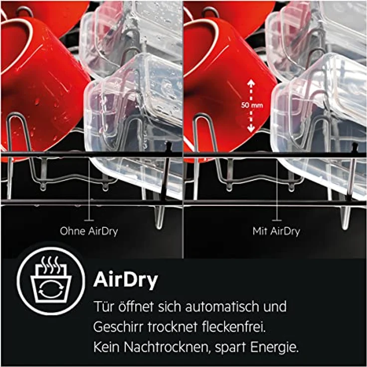 AEG FFB53617ZW Standgeschirrspüler / Serie 6000 mit SatelliteClean / 60cm / AirDry - perfekte Trocknungsergebnisse / D / Besteckkorb / Display / Startzeitvorwahl / Wasserstopp – Bild 3