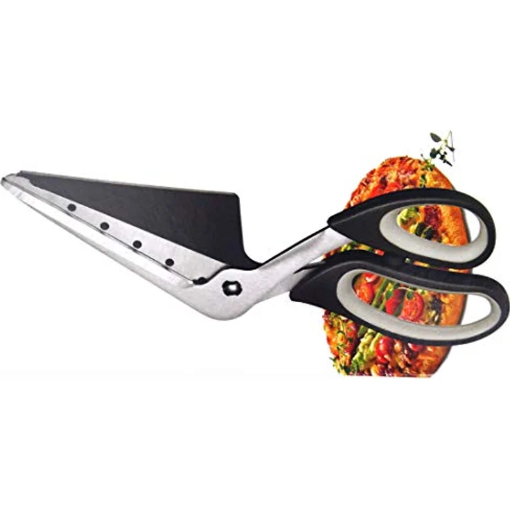 Küchenprofi Pizzaschere , Edelstahl Pizza Schneider rostfrei , Spülmaschinenfest , Integrierte Pizzaschaufel zum direkten Servieren , Ergonomischer Griff aus Kunststoff – Bild 3