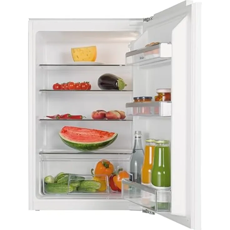 Amica EVKS 16182-1 Einbaukühlschrank ohne Gefrierfach, Energieeffizienzklasse E, Festtür-Technik, 135 l Nutzinhalt, LED-Beleuchtung, weiß