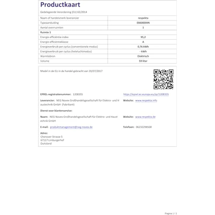 Respekta EB6000IXN Einbau-Herdset, Edelstahl, Backofen 59 L, 3 Beheizungsarten, Massekochfeld mit Blitzkochplatte, 5500 W – Bild 9