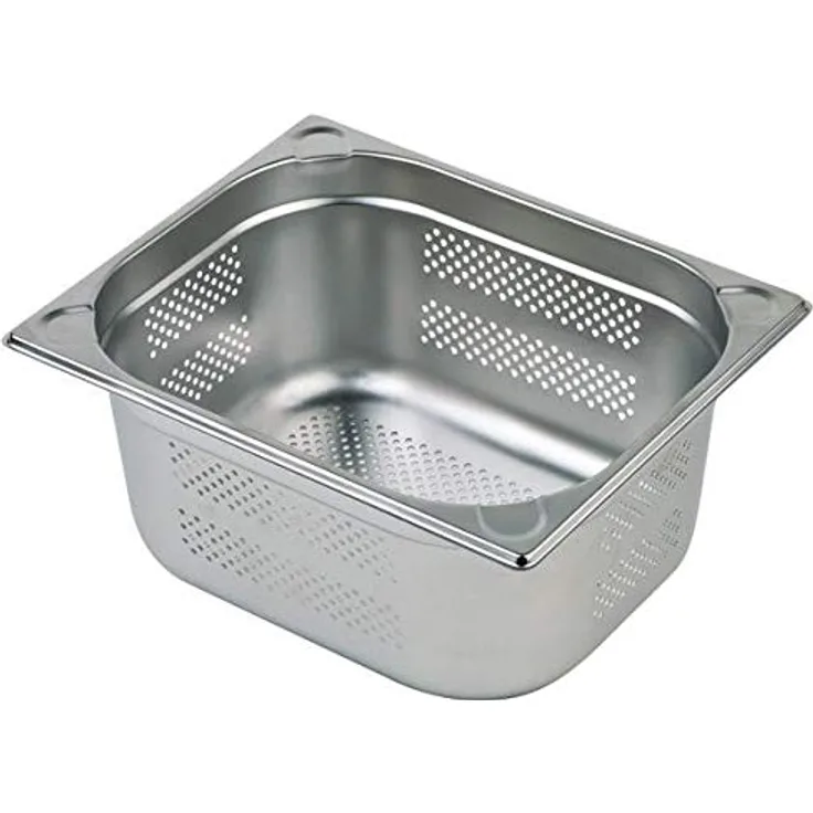 APS 81904 GN 1/2 Behälter perforiert, rostfreier Gastronormbehälter Edelstahl, Abmessungen 265 x 325 mm/Höhe 200 mm
