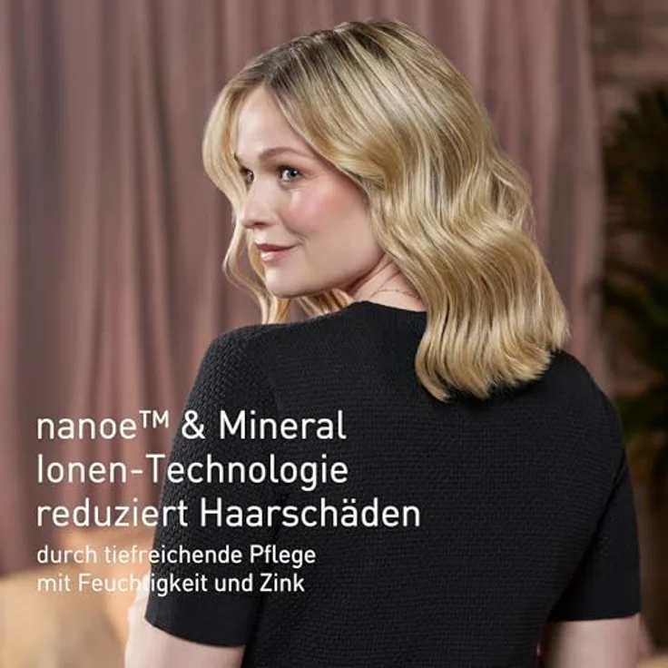 Panasonic EH-NA9N-E825 nanoe™ Haartrockner, 1600 W, Anti-Haarschäden, Intelligente Sensorik, Kopf- und Gesichtshautmodi, Konzentrator-Aufsatz, Greige – Bild 2