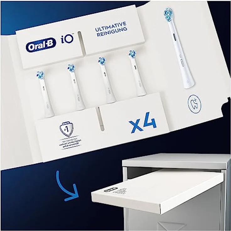 Oral-B iO Ultimative Reinigung Aufsteckbürsten für elektrische Zahnbürste, 4 Stück, ultimative Zahnreinigung mit iO Technologie, Zahnbürstenaufsatz für Oral-B Zahnbürsten, briefkastenfähige Verpackung – Bild 2