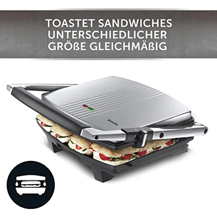 Breville VST026X VST026 Panini-Presse, Edelstahl, Platin – Bild 5