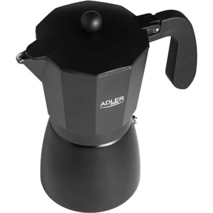 Adler AD 4429, Espressokocher für Herdplatten, 520ml, 9 Tassen, schwarz – Bild 4