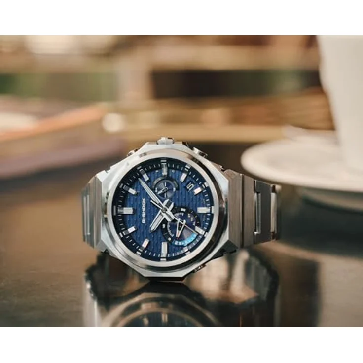 Casio G-Shock G-Steel GST-B1000D-2AER, Solar-Quarzuhr aus Edelstahl mit Bluetooth-Verbindung, Silber/Blau – Bild 6