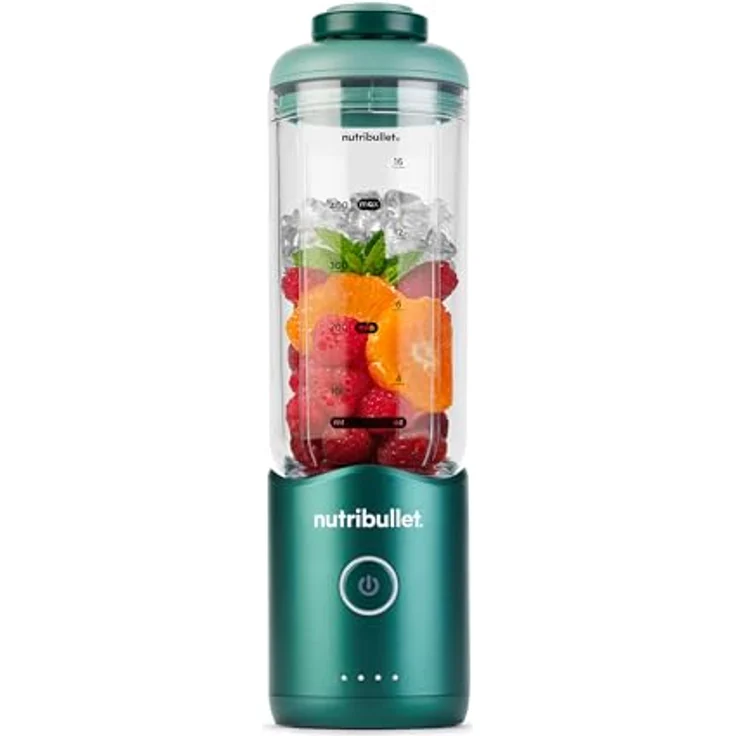 nutribullet Smoothie-Maker NB Flex Portable NBP013GR, Elektromixer in Grün mit 590 ML BPA-freiem Behälter und klappbarem Deckel – Bild 1