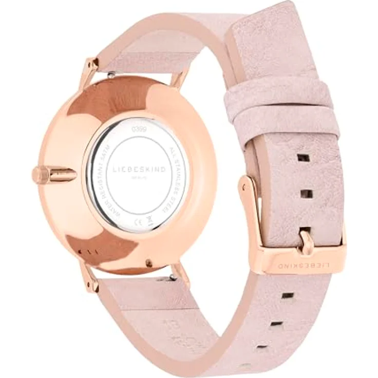 Liebeskind Berlin Armbanduhr LT-0399-LQ IP Roségold, Quarz-Damenuhr mit Edelstahlgehäuse und Echtlederband – Bild 4