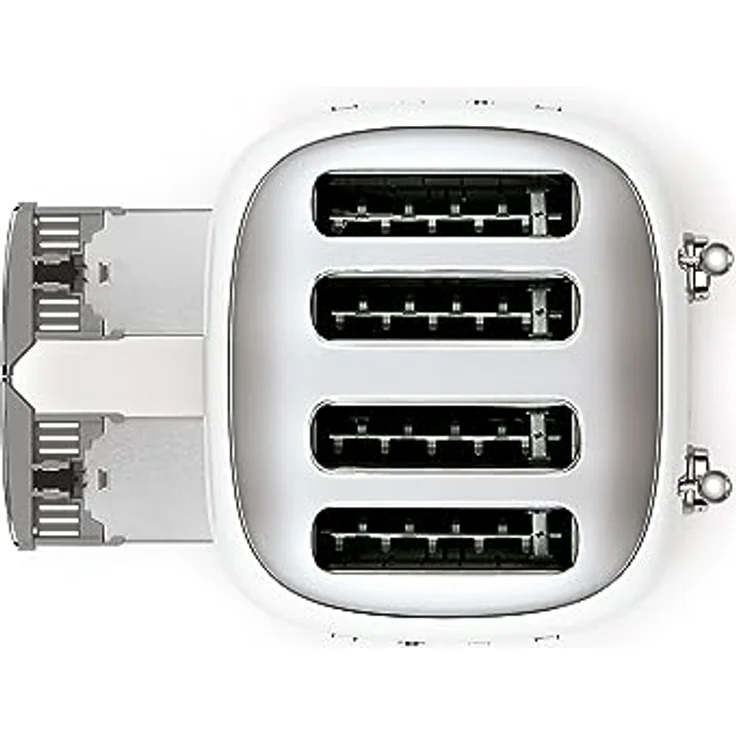 Smeg TSF03WHEU 4-Scheiben-Toaster, 2000W, 6 Bräunungsstufen, Metall, weiß – Bild 5