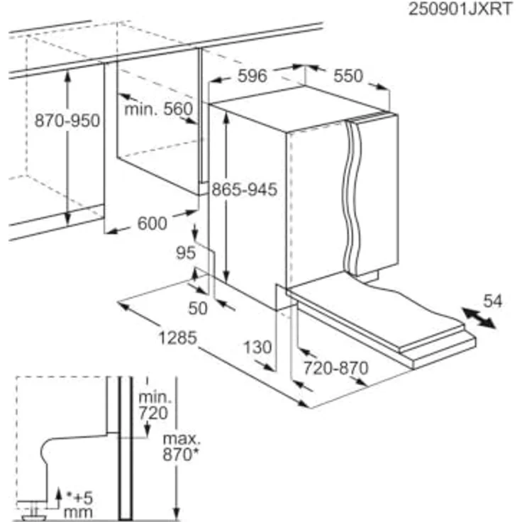 AEG NG77IC20SK, Vollintegrierbarer Einbaugeschirrspüler XXL, 15 Maßgedecke, WLAN-fähig, AirDry Technologie, 87 cm hoch – Bild 11