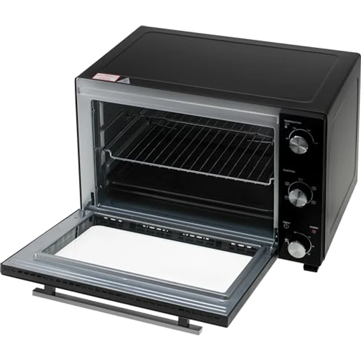 Adler Minibackofen AD 6026, Elektrobackofen, 48L, Umluft, Timer, Drehspieß, schwarz – Bild 4