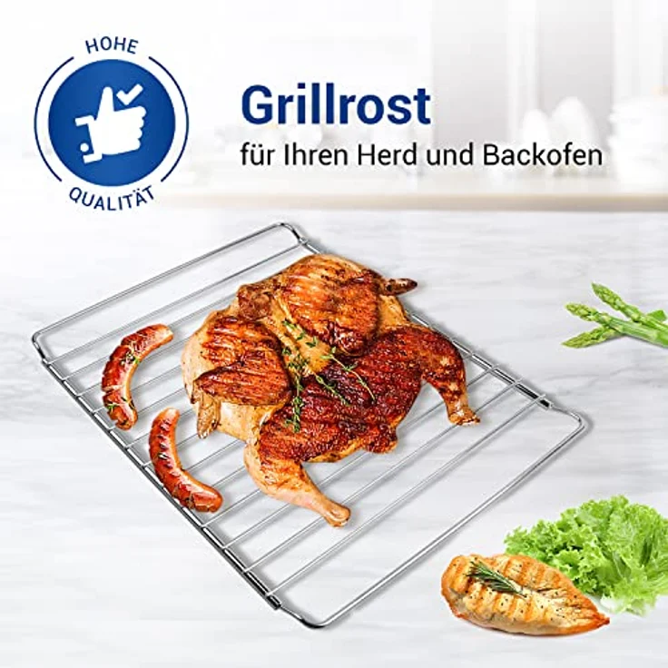 VIOKS Ausziehbarer Backofen Gitterrost 386/570x308mm aus Edelstahl, einfach zu reinigen und langlebig – Bild 2