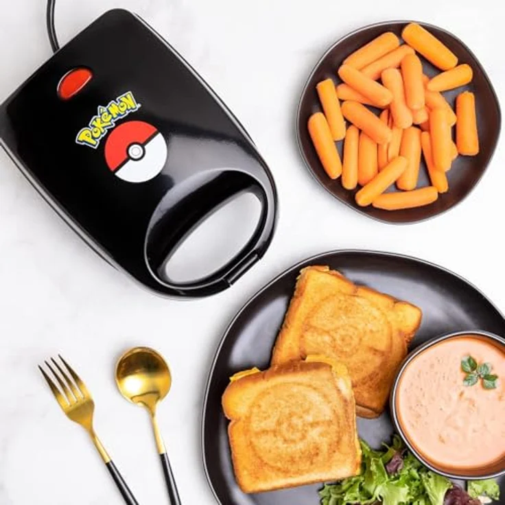 Uncanny Brands Pokémon Sandwich Maker, Toast- & Sandwich-Grill mit Antihaft-Beschichtung und Pokémon-Design – Bild 2
