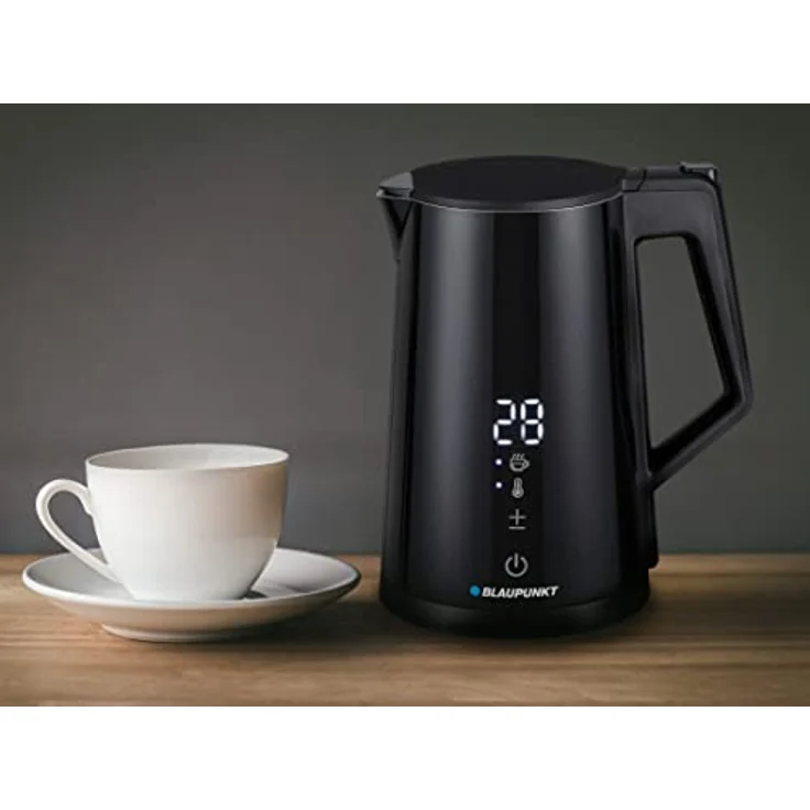 Blaupunkt EKD601 Wasserkocher, 2200W, 1,7 Liter, Warmhaltefunktion, Signalton, Abschaltautomatik, verdecktes Heizelement, Display, schwarz – Bild 4