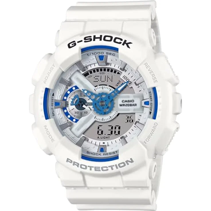 Casio GA-110HDS-7AER, G-SHOCK Armbanduhr in Weiß mit Stoßfestigkeit und Analoguhrwerk – Bild 1